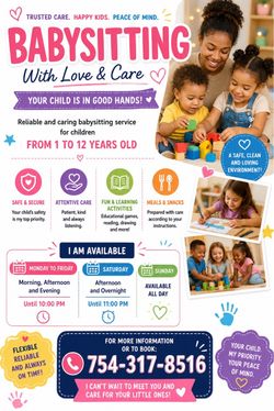 babysitting /nanny for kids