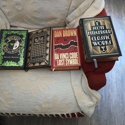 4 HARDCOVER Bonded Leather Books 