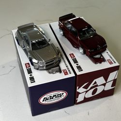 DIECAST KAIDO HOUSE NISSAN SKYLINE GT-R AND RED BMW M3