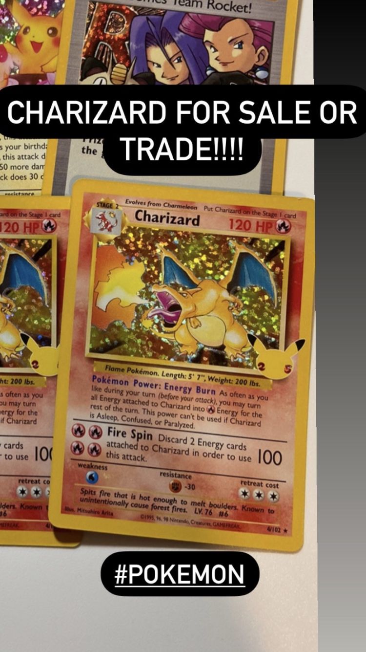 Pokémon Celebrations Charizard Or Trade