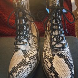 linea paolo snakeskin  moto boots