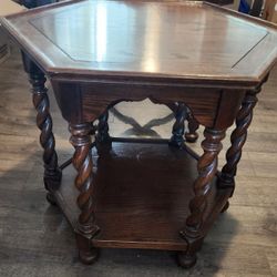Antique Wood End Table 150 ObO