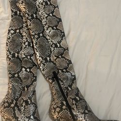 Aldo Snake Skin Boots 