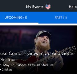 Two Luke Combs Tickets For 5/17