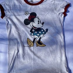 Minnie Mouse Shirt Girls Size 10/12