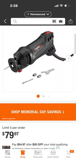 5.5 Amp Corded Rotary Cut-Out Tool Kit with 5 Accessories