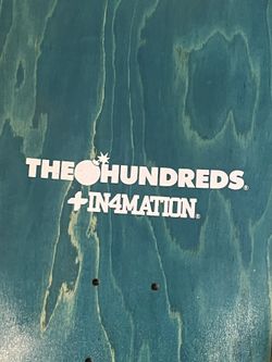 THE HUNDREDS + IN4MATION SKULL & SNAKE SKATEBOARD DECK SIZE 8.625