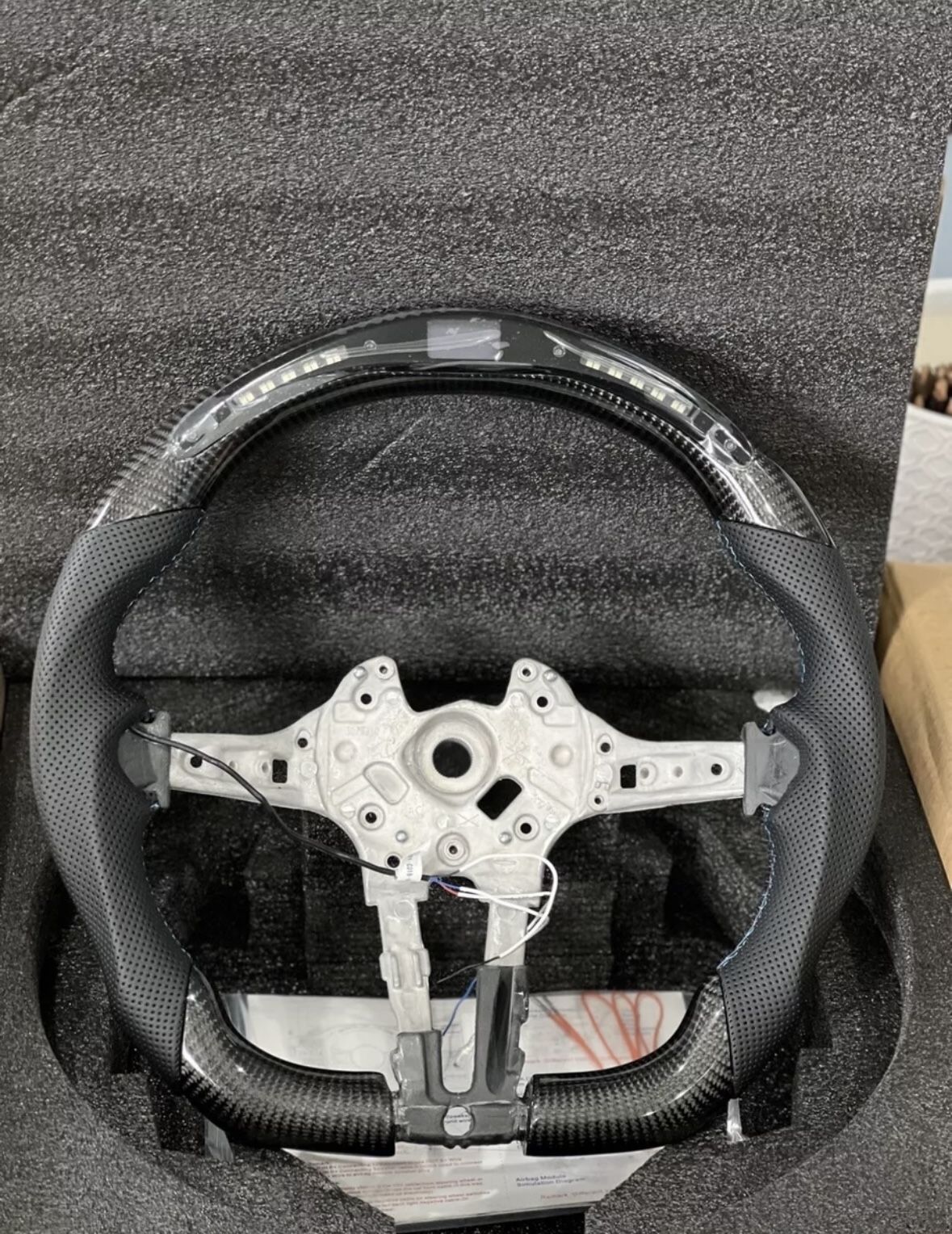 LED Carbon Fiber Steering Wheel BMW M3 M4 F30 F80 F82 X5M X6M