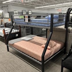 🎯NEW ▪️ $20 Down Payment Finance ▪️▪️Dinsmore Twin / Full Bunk Bed With Mattresses