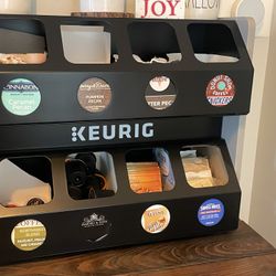 Keurig Coffee Box Holder And All Extra Coffee Pods 