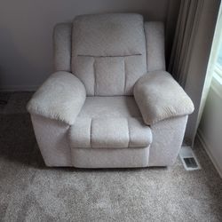 Light Gray Rocker Recliner