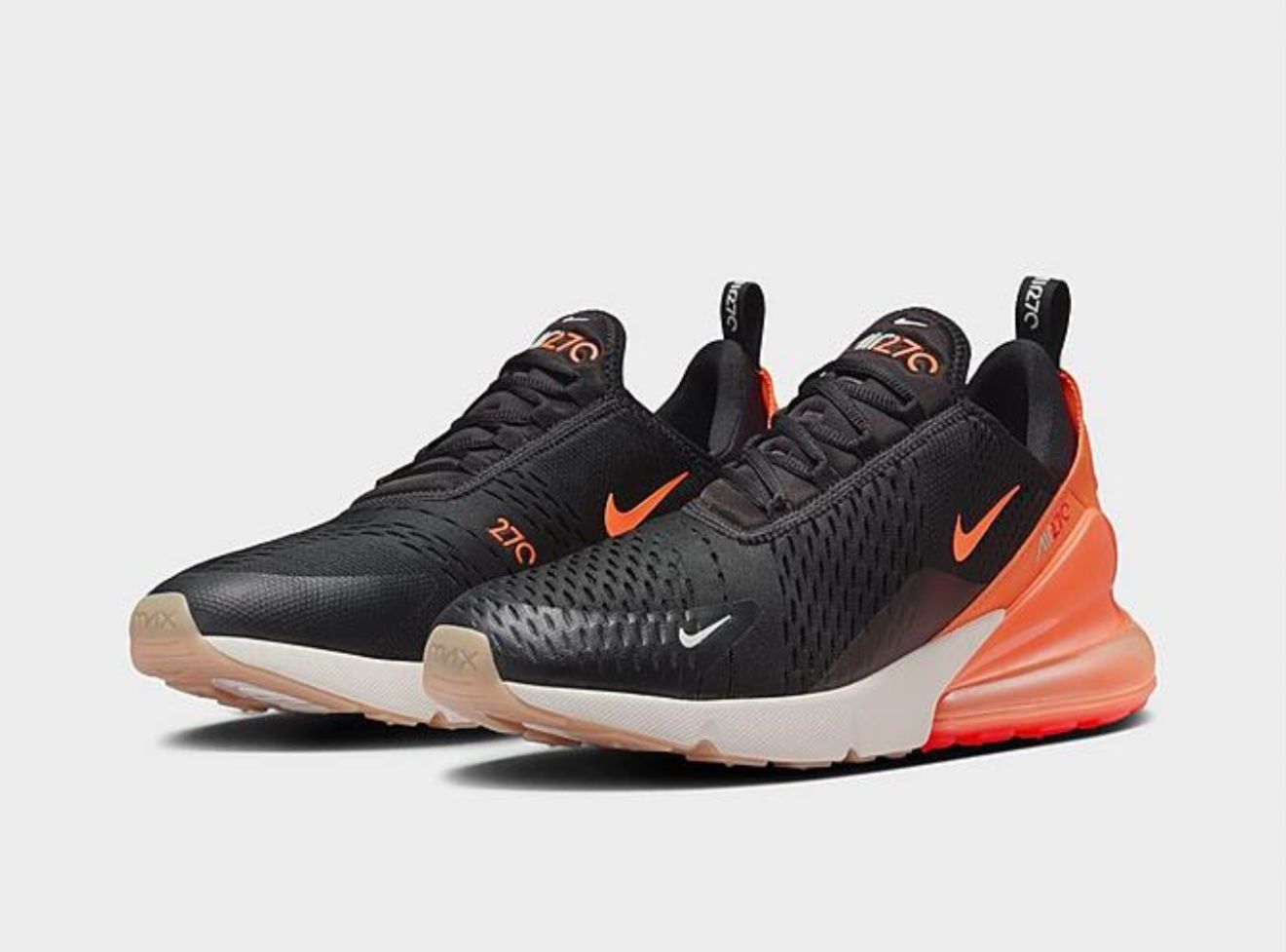 Nike Air Max 270 #10 Men Black Total Orange