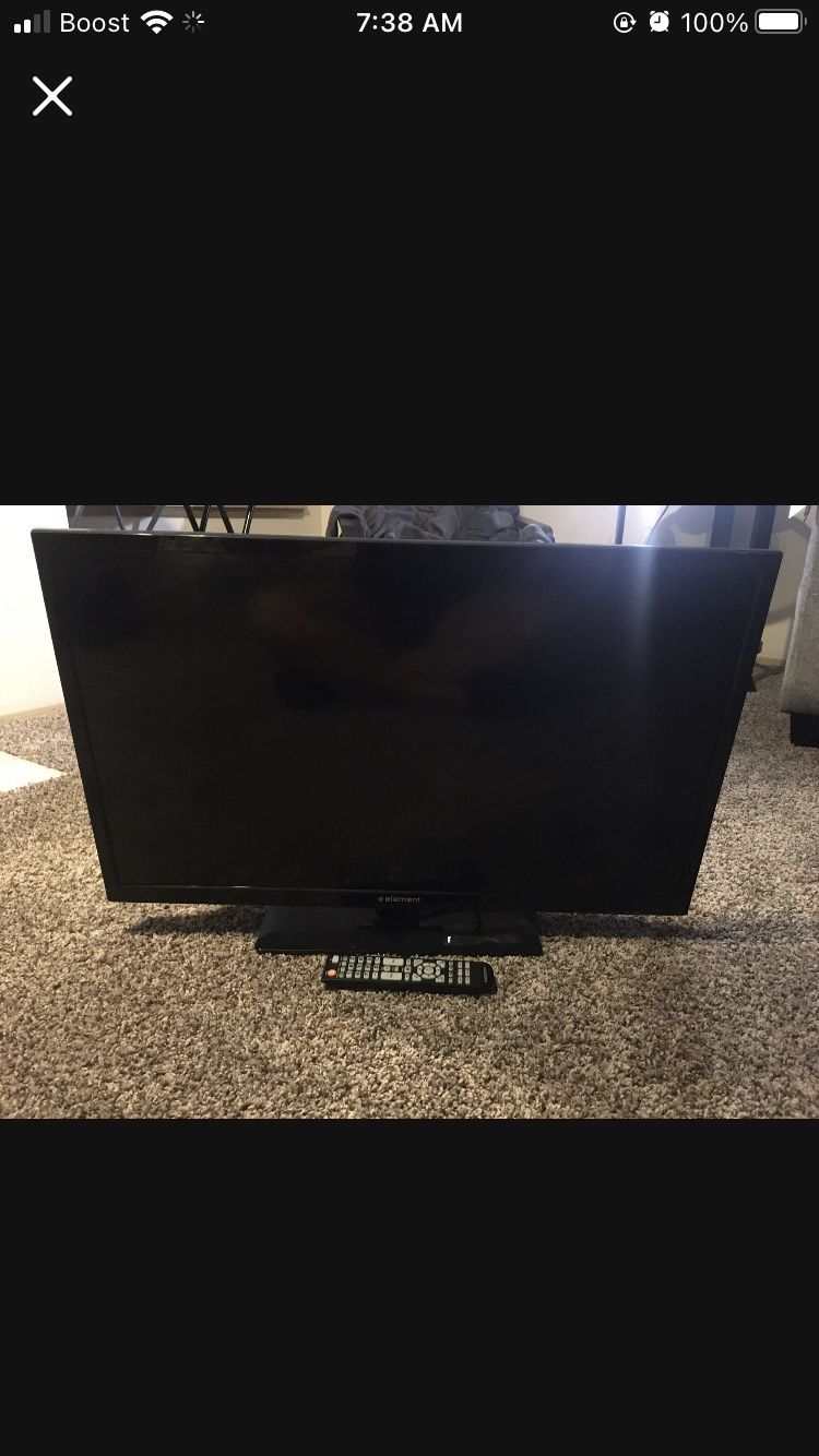32 inch element flat screen TV with remote