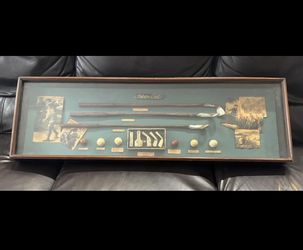Decorative accent golf history display shadow box