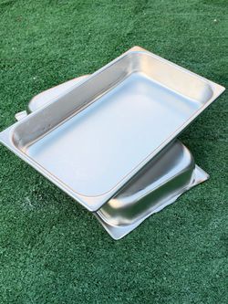 (2) NEW! Heavy Duty Stainless Trays (Retail $112/ea)