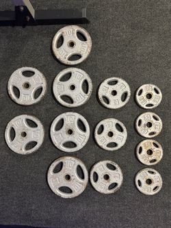 Standard Cast Iron Weight Plate Set – 1” Plates”