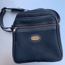 World Way 3 Compartments Elegant Black Bag 12”x 10”