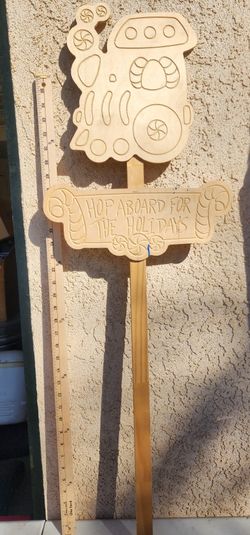 Christmas TRAIN yard Sign -ready To Paint