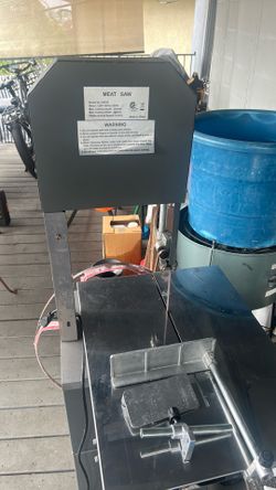 Stark meat slicing saw with meat grinder