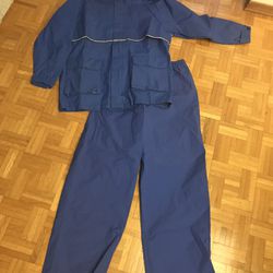 Kids Size Large (14/16) 2-Piece Red Ledge Rain Suit Pants & Jacket Blue