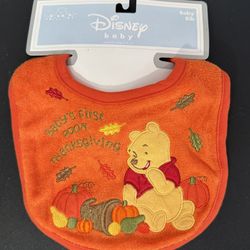 NEW Disney Winnie the Pooh First Thanksgiving Bib just $5