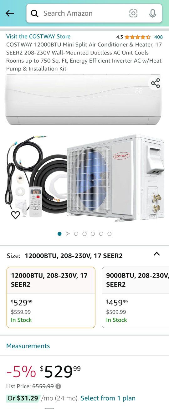 ☆Used☆ 12,000btu Mini Split A/C AC Air Conditioner