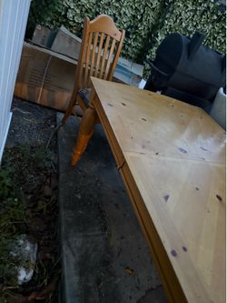 Good wood table with 4 chairs