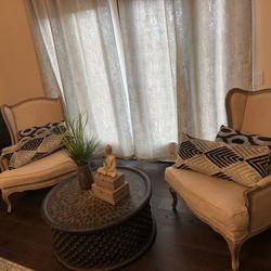 Restoration Hardware  Armchairs and coffee Table 