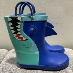 Target brand boys size 12 shark rain boots - light wear but in very good condition 