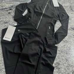 lululemon Define jacket set  (gold zippers)