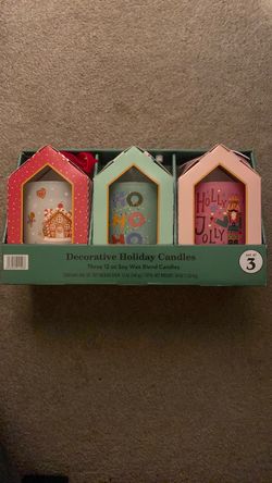 Members Mark Decorative Holiday Candles Set of 3