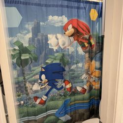 Sonic Anime 13-Piece Shower Curtain Set, 72 x 72 