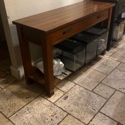 Crate and Barrel Wood Stand