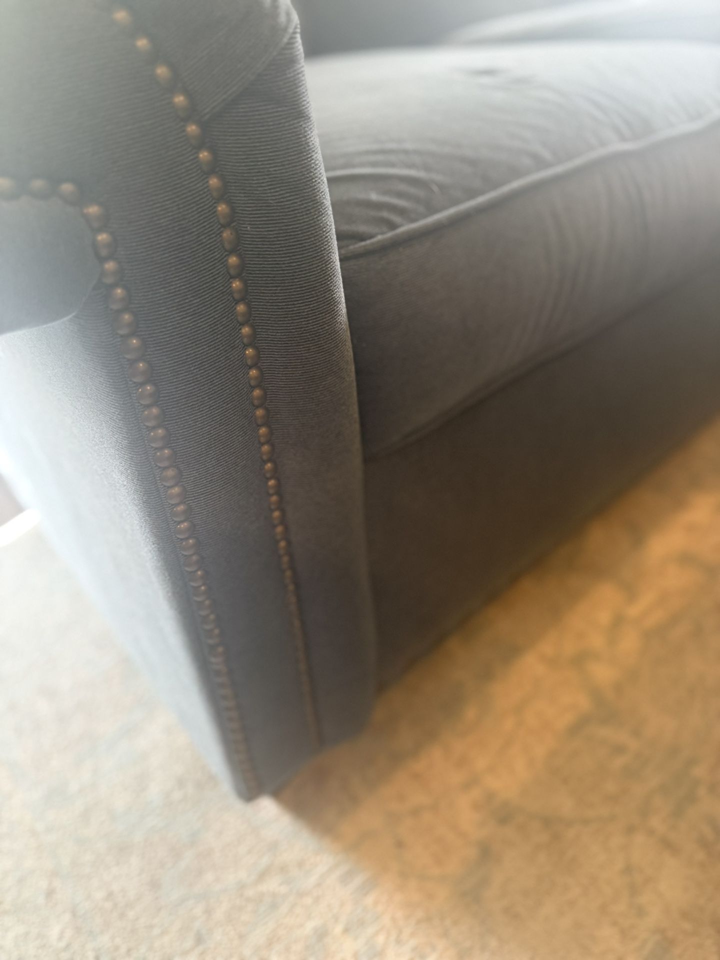Rowe Sectional Couch W/Chase Lounge (Blue/6-piece) And Coffee Table