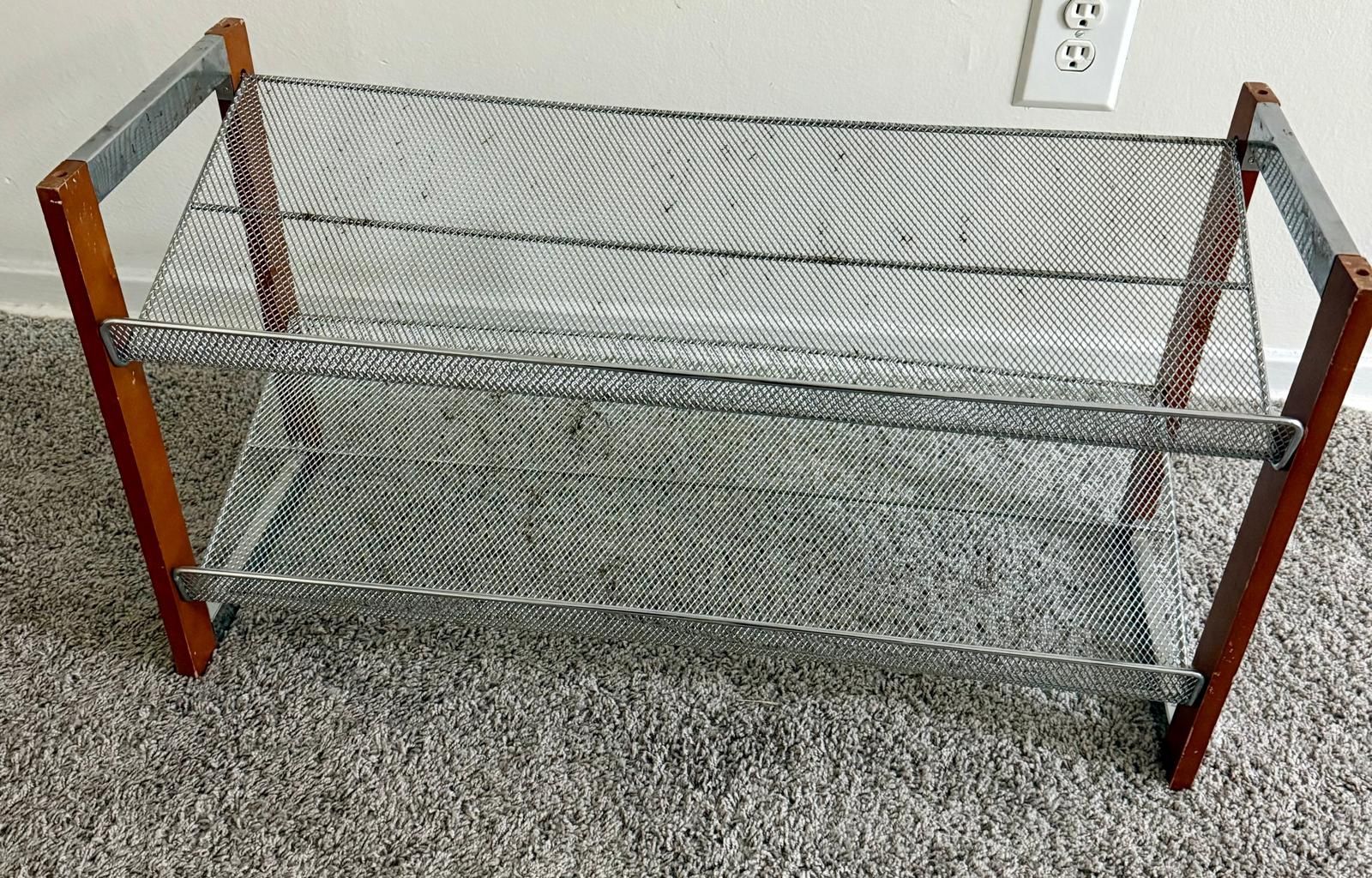 2-Tier Metal Shoe Rack – Sturdy & Space-Saving