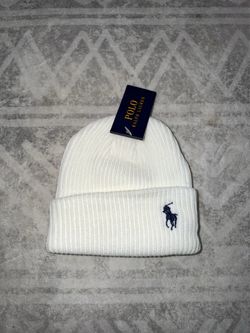 Polo Ralph Lauren White Knit Beanie