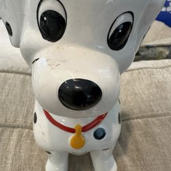 Disney  101 Dalmatians Ceramic Piggy Bank 7.0” With Stopper 