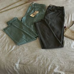 Charcoal Or Green Pants 