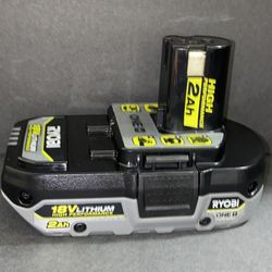 RYOBI ONE+ 18V 2.0 Ah Lithium-Ion HIGH PERFORMANCE Battery