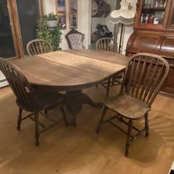 Dining  Table With Four Matching Chairs