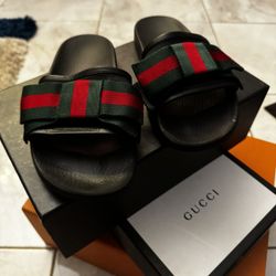Gucci Wmns Satin Slide 'Web Bow'