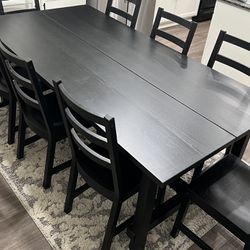 IKEA Nordviken Extendable Kitchen Dining Table And 8 Chairs