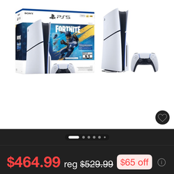 Playstation PS5 Fortnite Flowering Chaos Bundle Slim Disk Edition 1TB With Wireless Controller