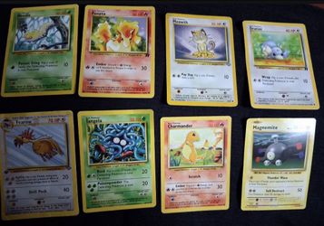 Pokemon cards, Dragon ball cards and Halo poster