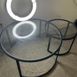 Black Glass Center Tables