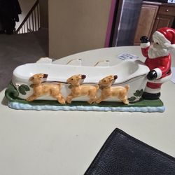 SANTA 🎅 CERAMIC 1984 RON GORDON PARTY SERVER