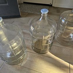 Three 5 Gal. Bottles (Italian Glass)