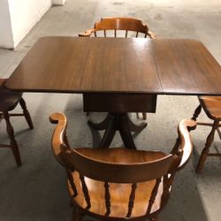 36”x47”x29”h Folding table with four chairs