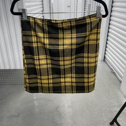 Plaid Mini Tube Skirt 