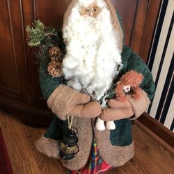 Handcrafted Santa By Alice Short-NWT